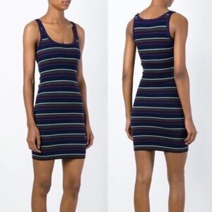 Alexander Wang Multicolor Striped Mini Dress